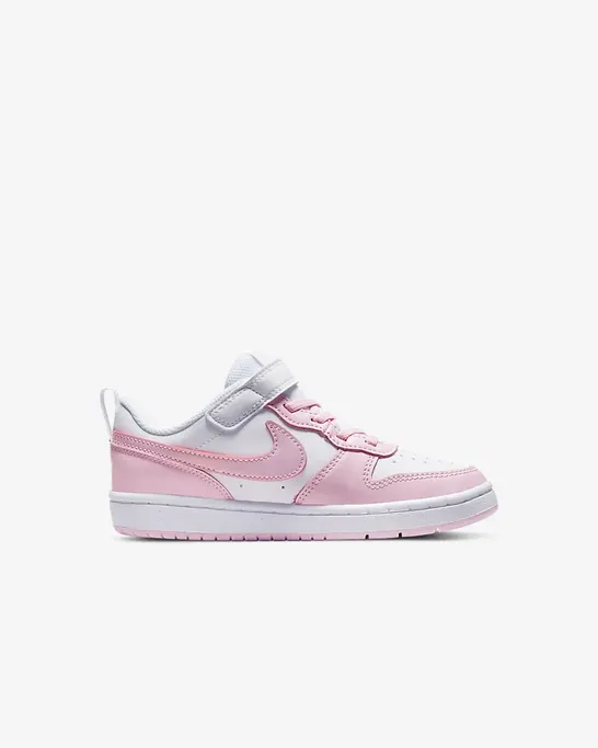 Nike scarpa sneakers da ragazza Court Borough Low 2 DQ0473 100 bianco rosa