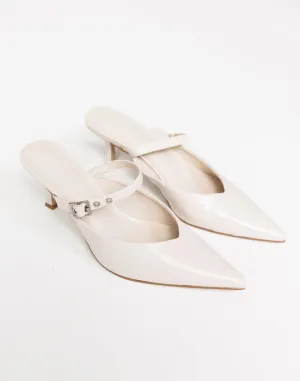 Olinda Heels (Bone Crinkle Patent) - By Billini