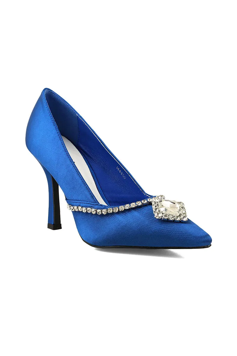 Party Wear Court Shoes I44450-Navy