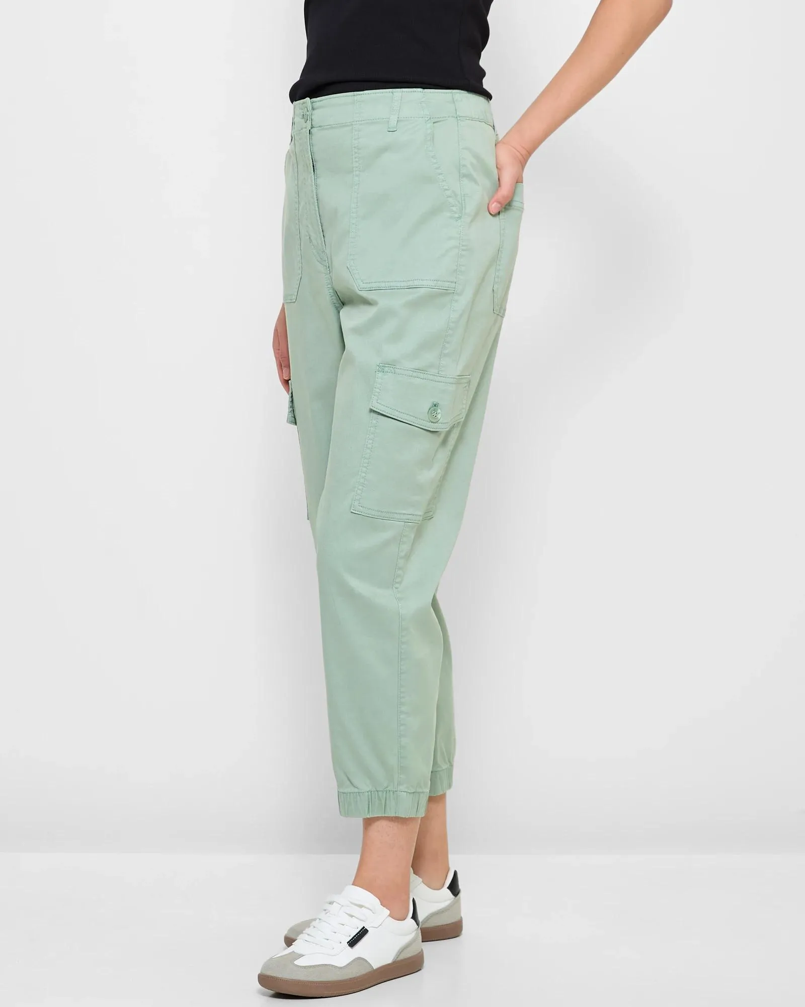 popular  Washed Cargo Pants - Soft Sage