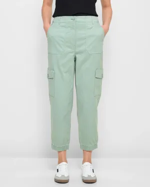 popular  Washed Cargo Pants - Soft Sage