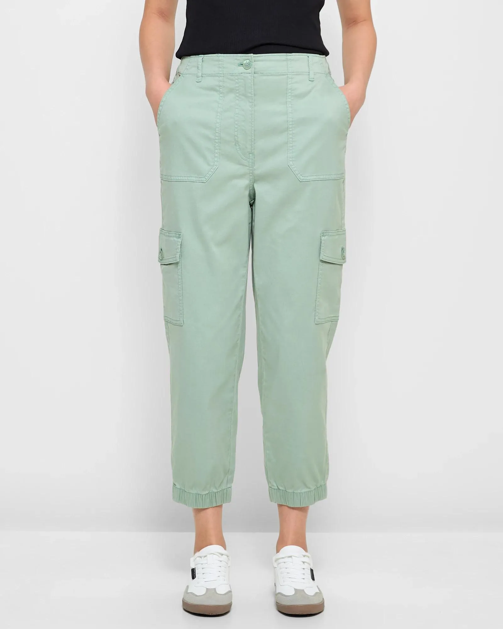 popular  Washed Cargo Pants - Soft Sage