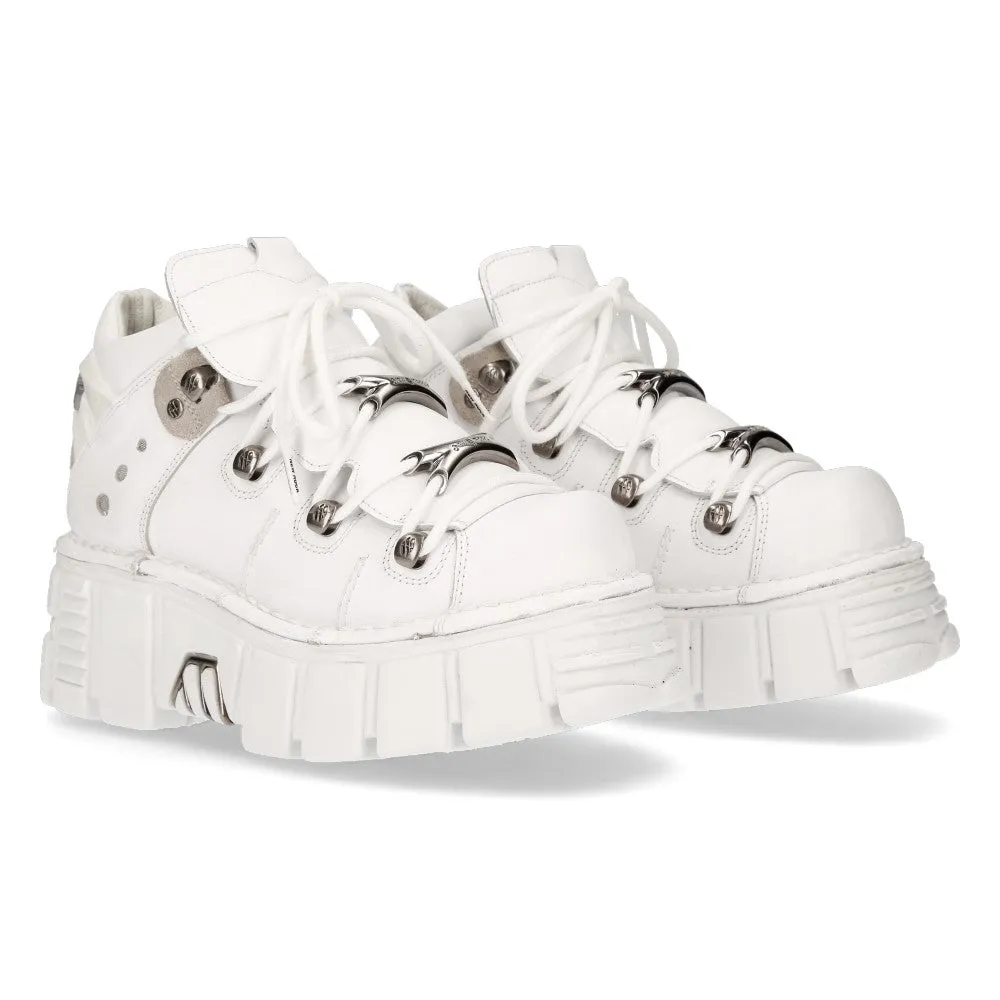 PRE-ORDER M-106N-C27 New Rock White Platform Sneakers