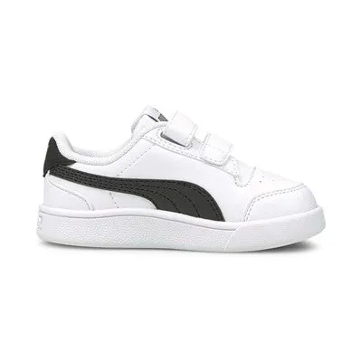 Puma scarpa sneakers da bambino con strappo Shuffle V 375690 02 bianco nero oro