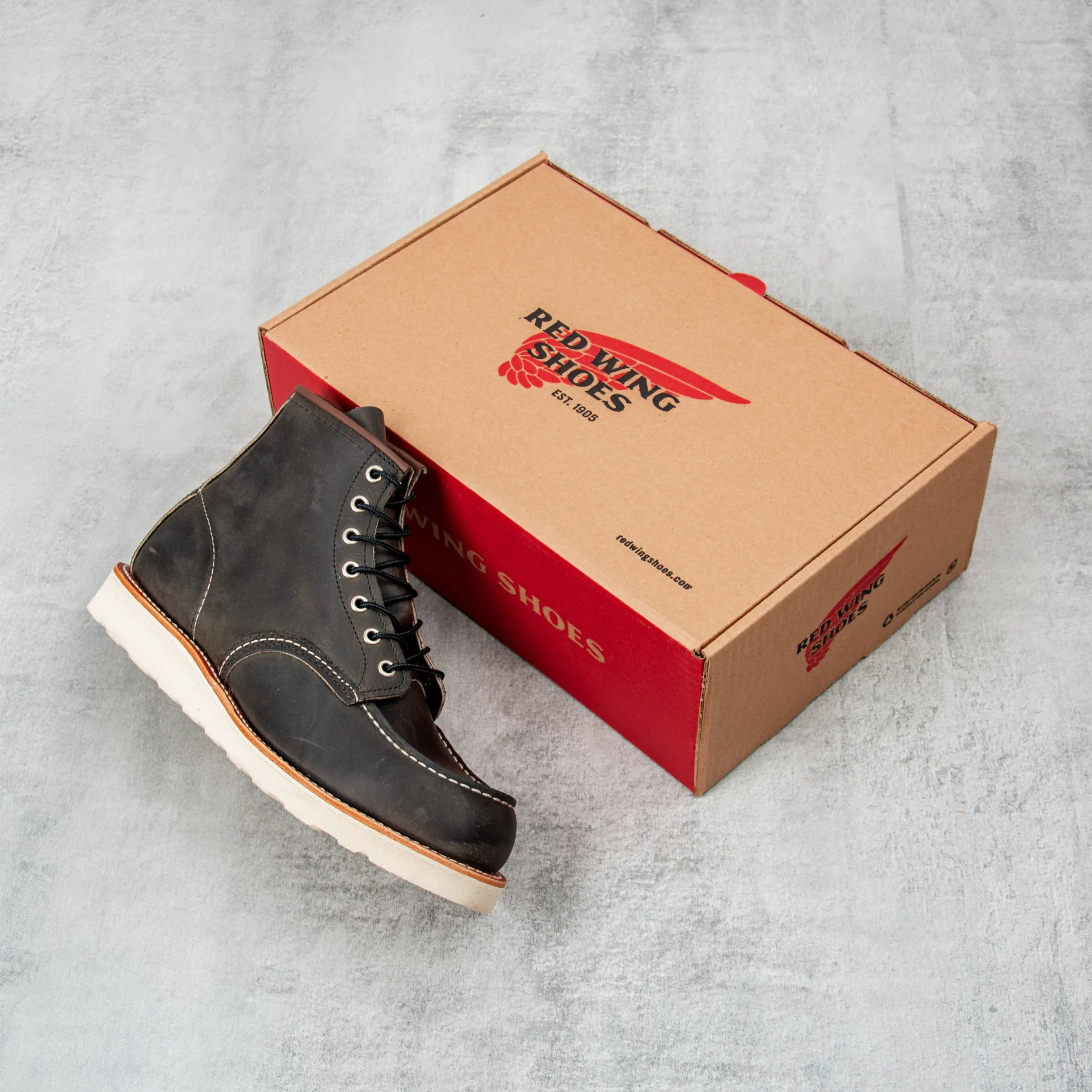 Red Wing Classic Moc Toe 8890 Boot - Charcoal Rough & Tough