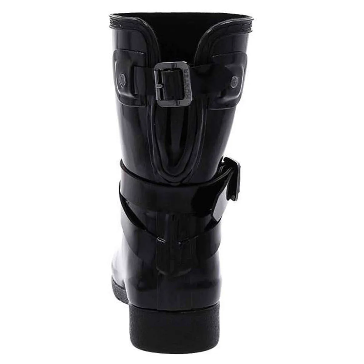 Refined Gloss Rubber Adjustable Women's Short Wellington Boots