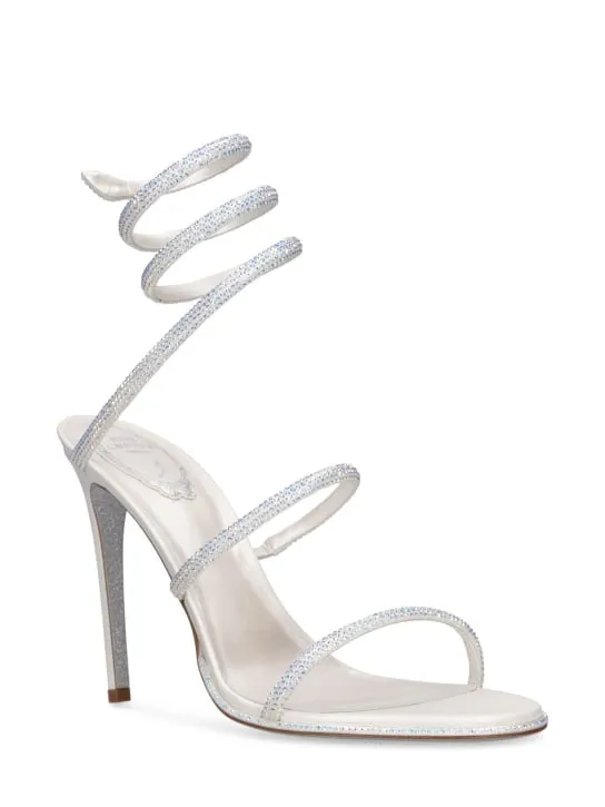 René Caovilla   105mm Embellished leather sandals 