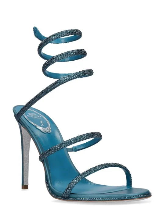 René Caovilla   105mm Embellished leather sandals 