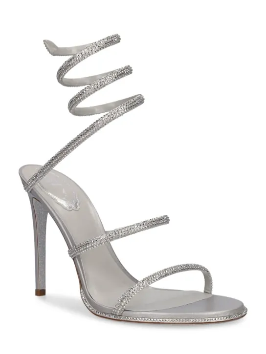 René Caovilla   105mm Embellished leather sandals 