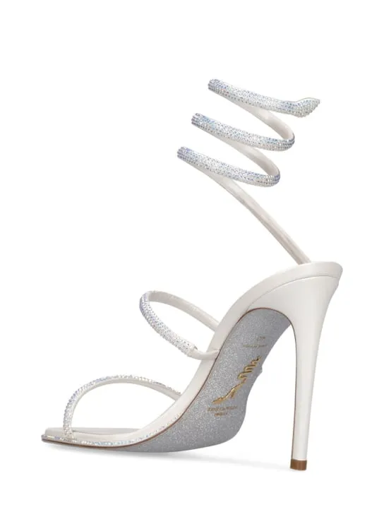 René Caovilla   105mm Embellished leather sandals 