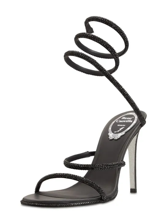 René Caovilla   105mm Embellished leather sandals 