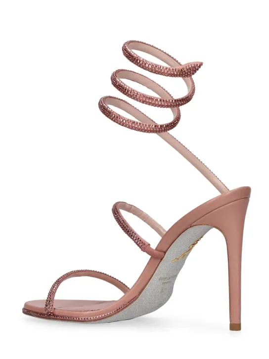 René Caovilla   105mm Embellished leather sandals 