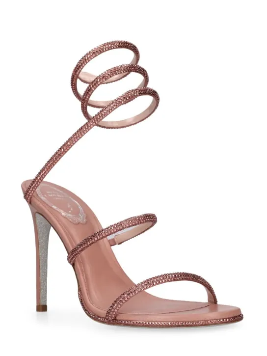 René Caovilla   105mm Embellished leather sandals 