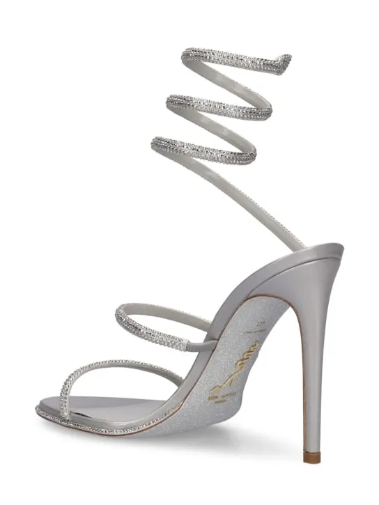 René Caovilla   105mm Embellished leather sandals 