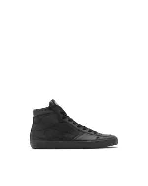 S-Leroji Mid Leather High-Top Sneakers