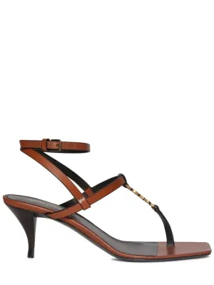 Saint Laurent   60mm Cassandra leather sandals 