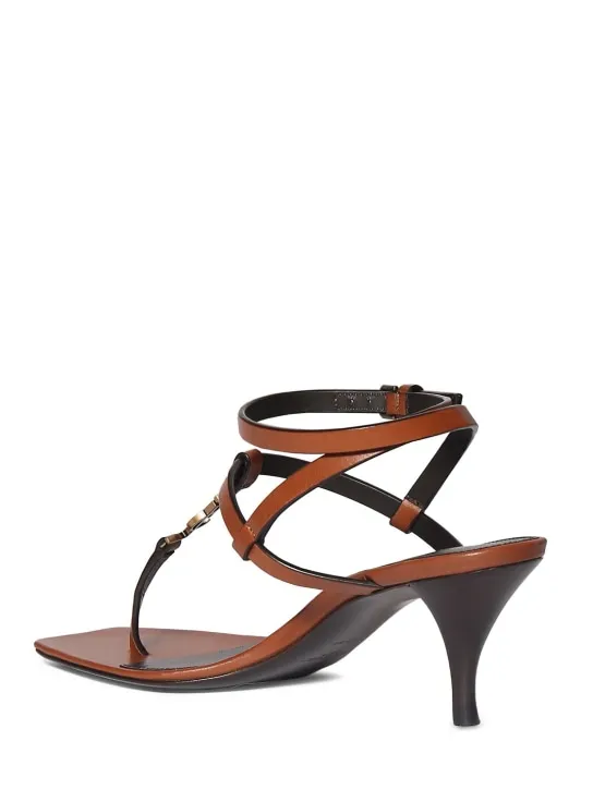 Saint Laurent   60mm Cassandra leather sandals 