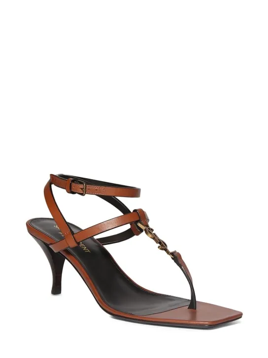 Saint Laurent   60mm Cassandra leather sandals 