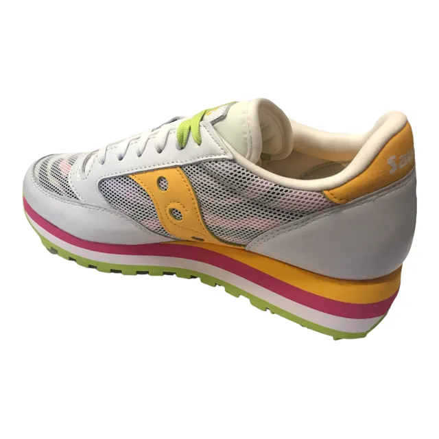 Saucony Original Jazz Triple sneakers da donna S60640-1 white-yellow