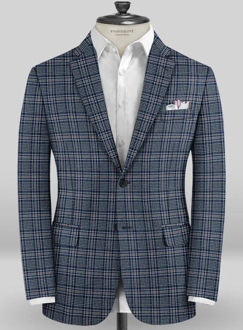 Scabal Taormina Pinni Blue Wool Silk Linen Jacket