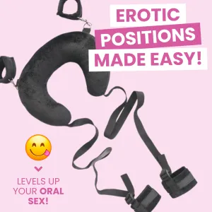 Sex Position Pillow With Wrist & Ankle Restraint Cuffs