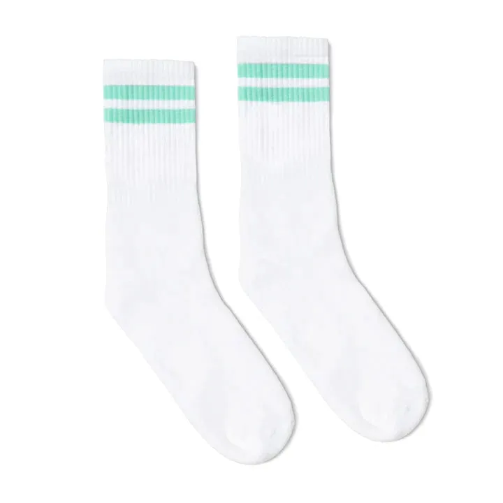 Socco - Mid Socks - Mint Stripe