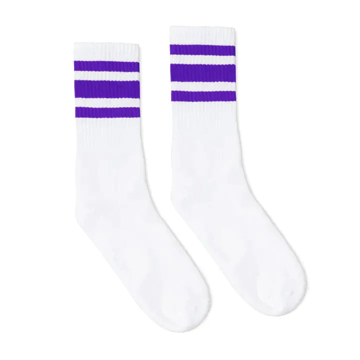 Socco - Mid Socks - Purple Stripes