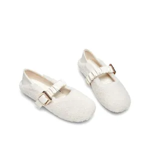 Sohiwoo Women Warm Plush Flat Shoes