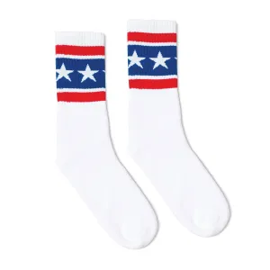 Stars & Stripes Socks | White