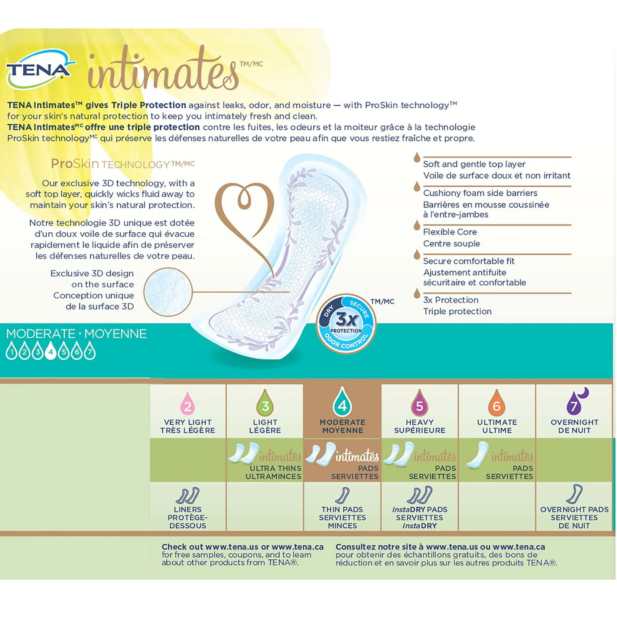 Tena® Intimates™ Moderate Long Bladder Control Pad, 12-Inch Length