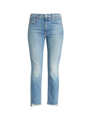 The Mid Rise Dazzler Ankle Step Fray Jean