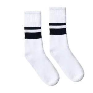 Thin & Thick 2-Stripe White | Black