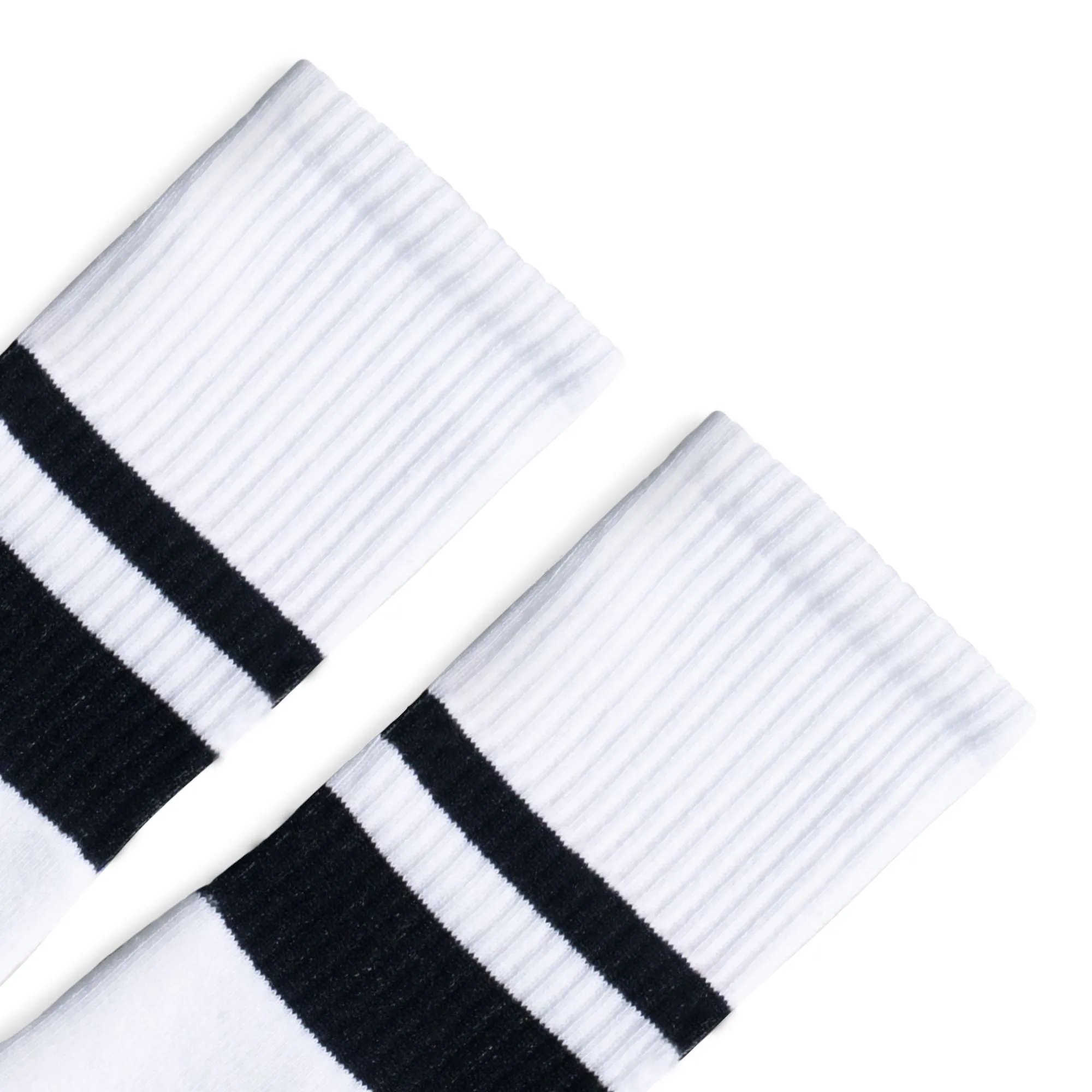 Thin & Thick 2-Stripe White | Black