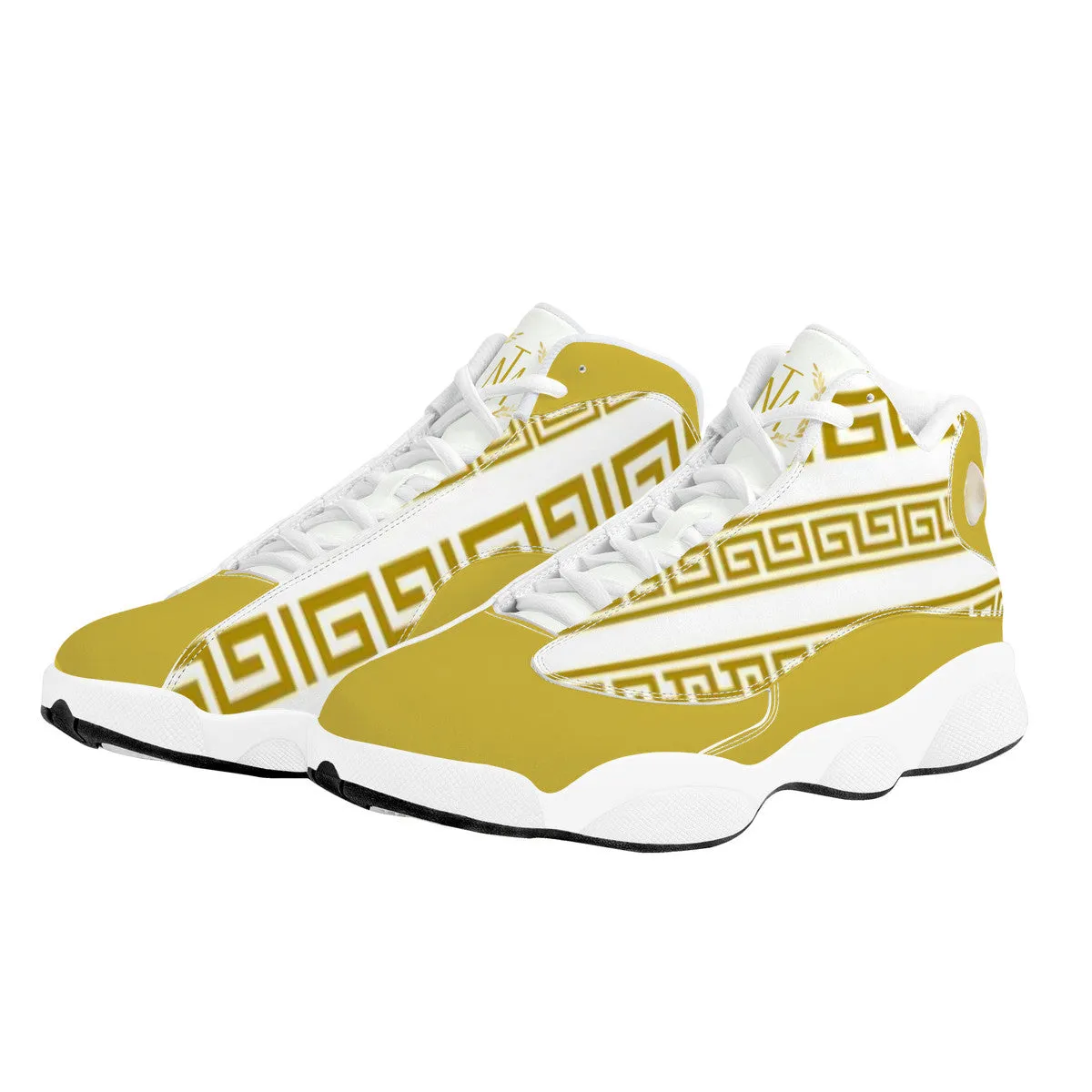 TM Luxury Greca Stencil White Sneakers (J-Edition)