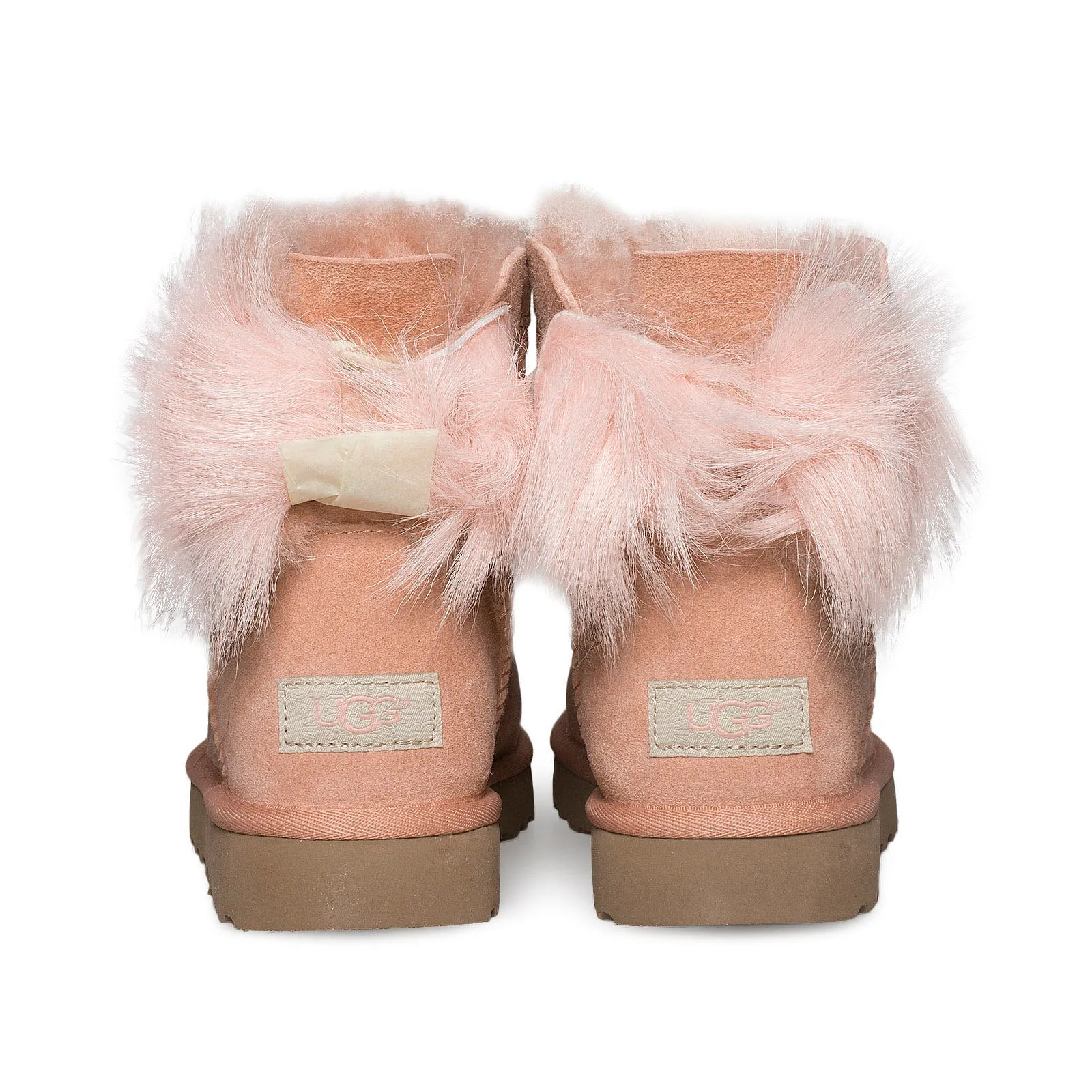 UGG Fluff Bow Mini Suntan Boots - Women's