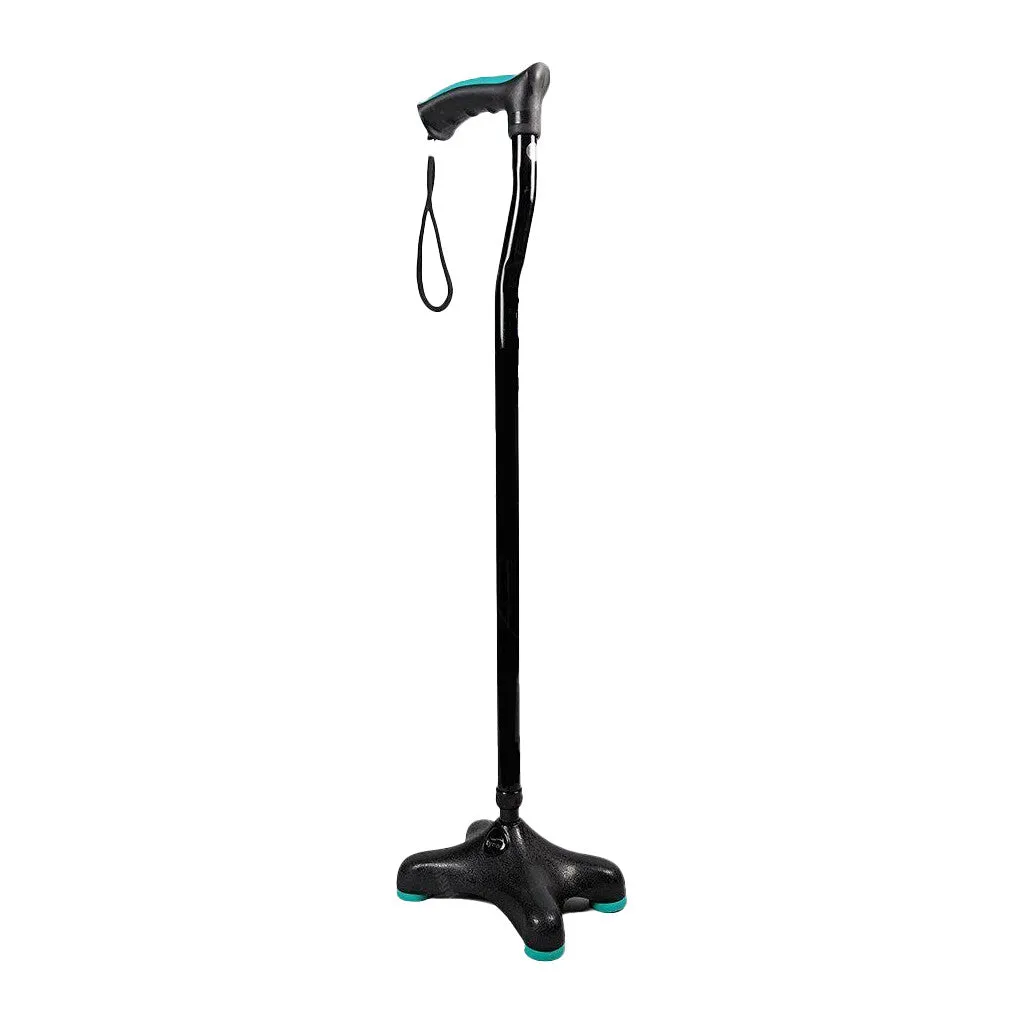 Walking Stick Quadra (Soft Top Handle / Moulded Base)