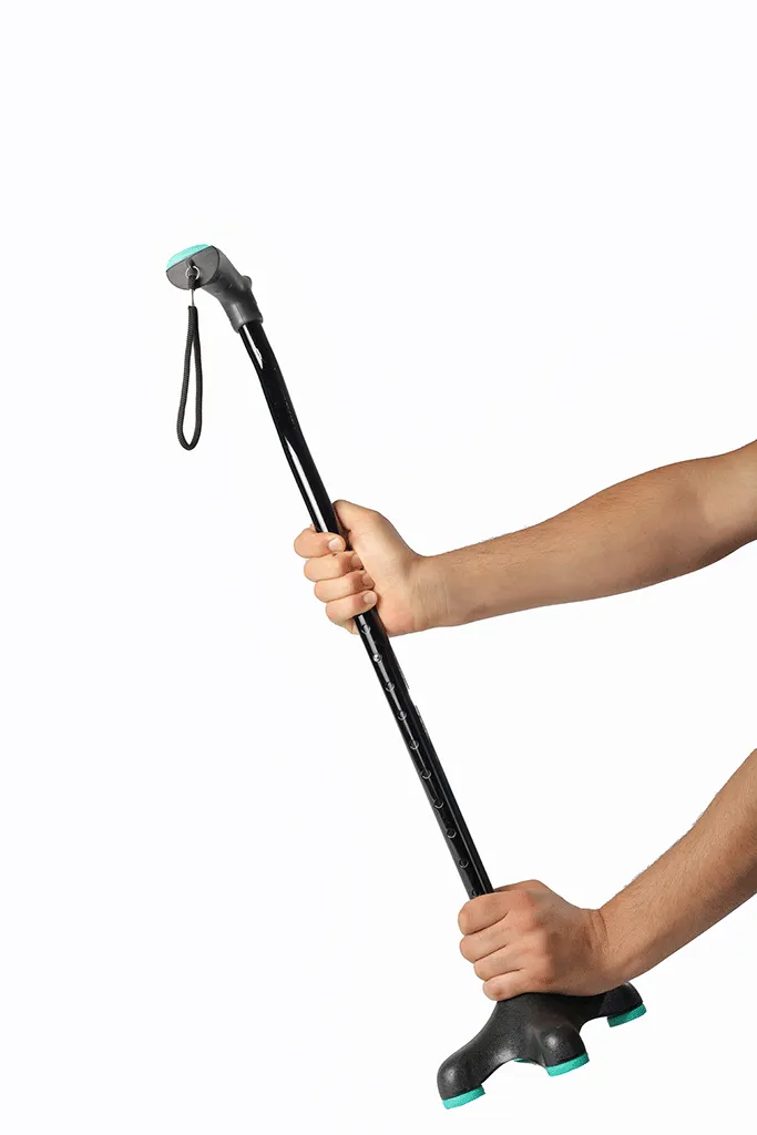 Walking Stick Quadra (Soft Top Handle / Moulded Base)