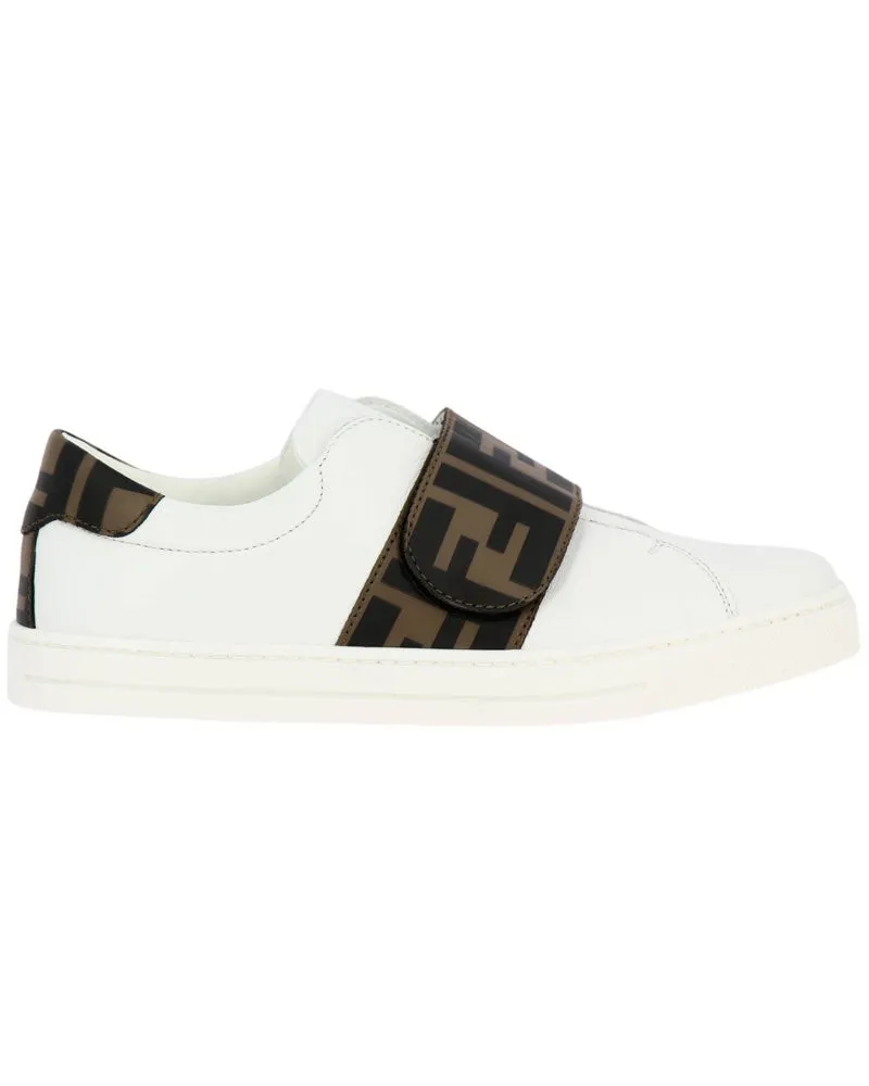 White FF Velcro Sneakers