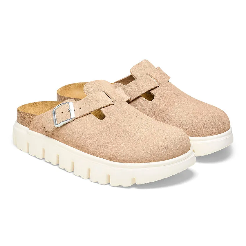 Women's Birkenstock Boston chunky Suede Leather 1026176  Color: Warm Sand