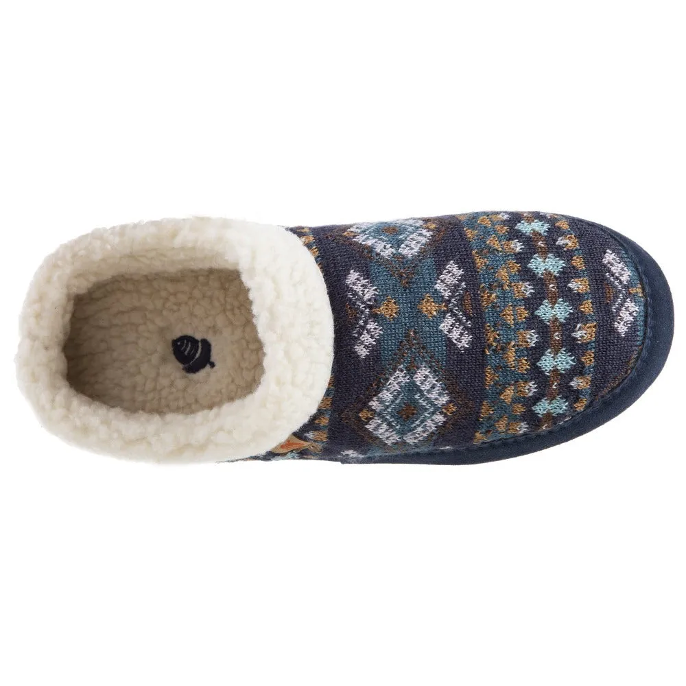 Women's Fairisle Clog Slipper with Indoor/Outdoor Sole