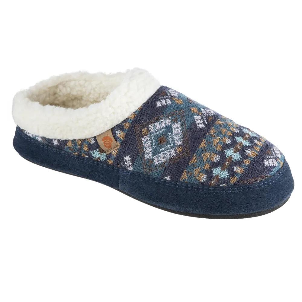 Women's Fairisle Clog Slipper with Indoor/Outdoor Sole