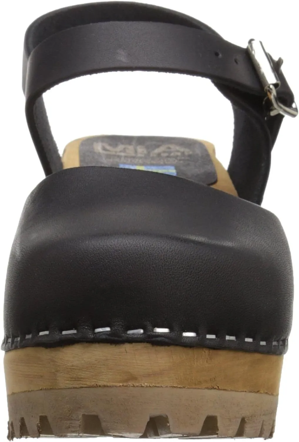 Women's Shoes MIA ABBA Leather Ankle Strap Clogs SW400T BLACK