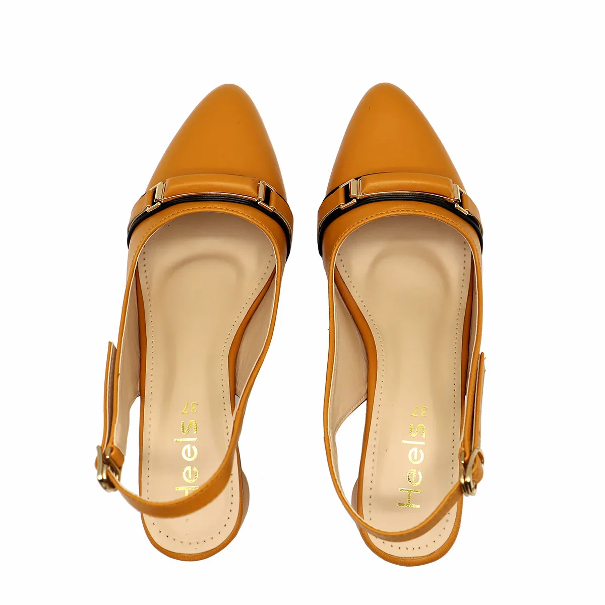 Yellow Formal Sling Back 085437